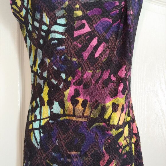 Desigual Collab W/Christian Lacroix Colorful Print Sleeveless Sheath Dress S - Picture 4 of 14